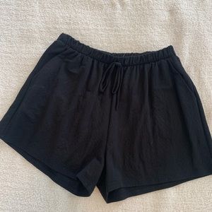 Black flowy shorts